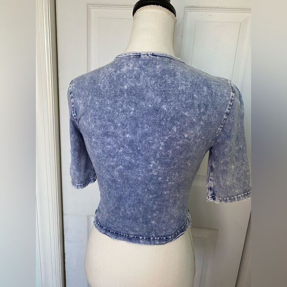 Weekday Brand Swedish Distressed Denim Tee - Picture 4 of 5